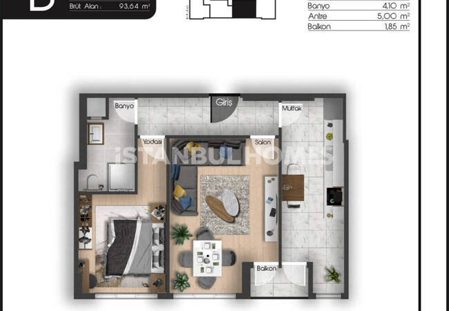 شقق أنيقة بالقرب من محطة المترو في أيوب سلطان اسطنبول 11