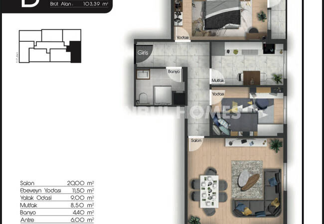 شقق أنيقة بالقرب من محطة المترو في أيوب سلطان اسطنبول 13