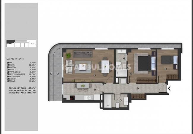 Nouveaux Appartements À Vendre À Istanbul Kagithane 20