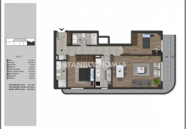 Квартиры со специальной концепцией в Стамбуле, Кягытхане 17