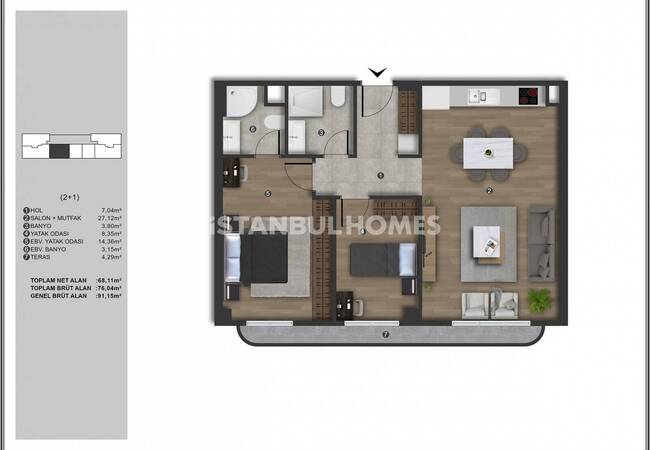 Квартиры со специальной концепцией в Стамбуле, Кягытхане 20