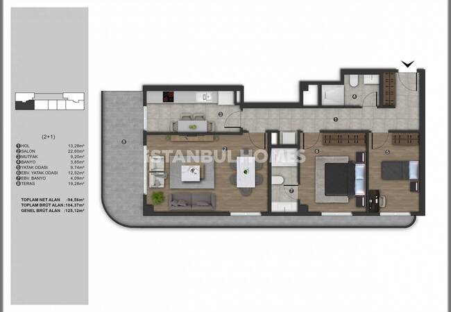 Квартиры со специальной концепцией в Стамбуле, Кягытхане 22