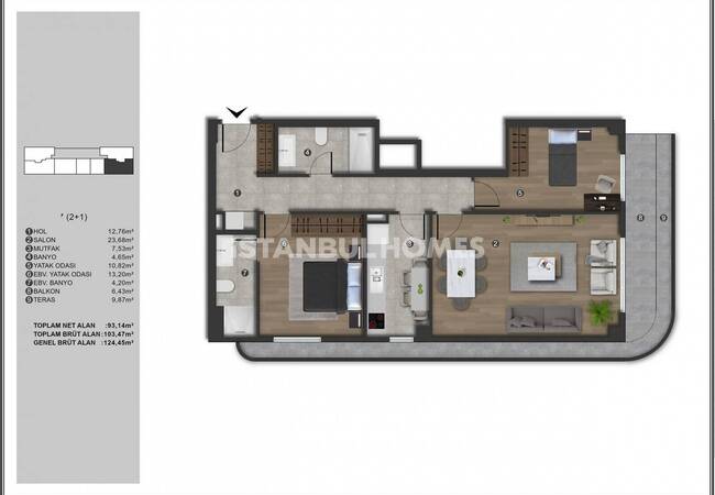 Квартиры со специальной концепцией в Стамбуле, Кягытхане 24