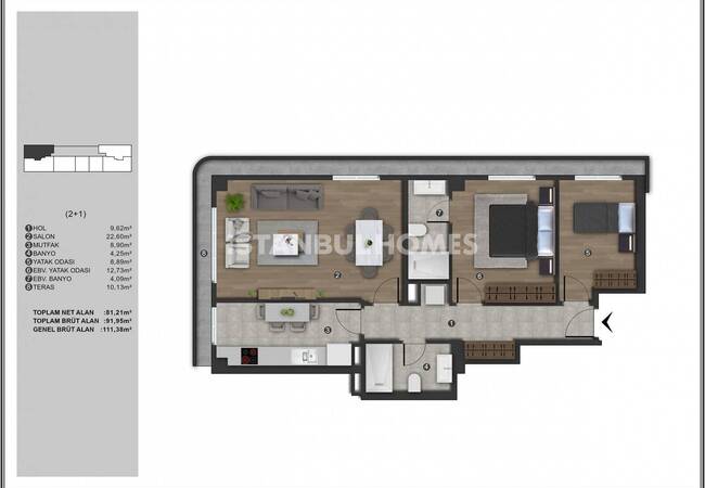 Квартиры со специальной концепцией в Стамбуле, Кягытхане 25