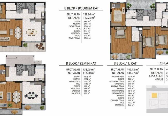 خانه های مستقل با استخر و حیاط در استانبول، بویوک چکمجه 22