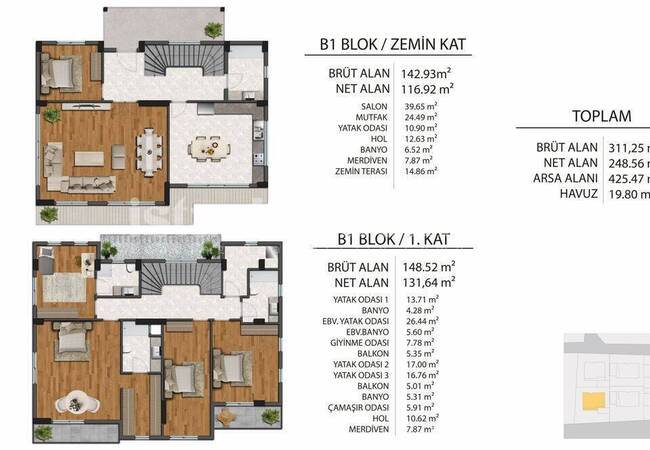 خانه های مستقل با استخر و حیاط در استانبول، بویوک چکمجه 23