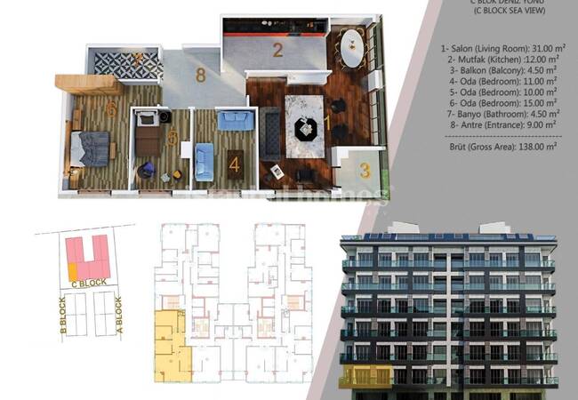 Apartments in a Complex Nearby Marina in Istanbul Pendik 8