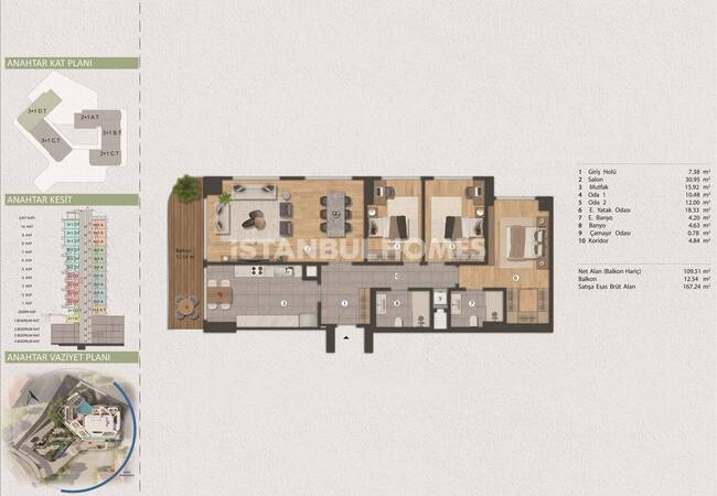 شقق مطلة على البوسفور في شارع بارباروس في بشكتاش 19