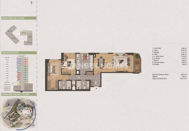 Beşiktaş Barbaros Bulvarı Üzerinde Boğaz Manzaralı Daireler 23