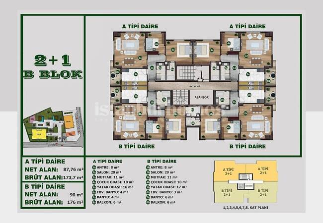 Beylikdüzü'nde Kapalı Yüzme Havuzlu Sitede Şık Daireler 32