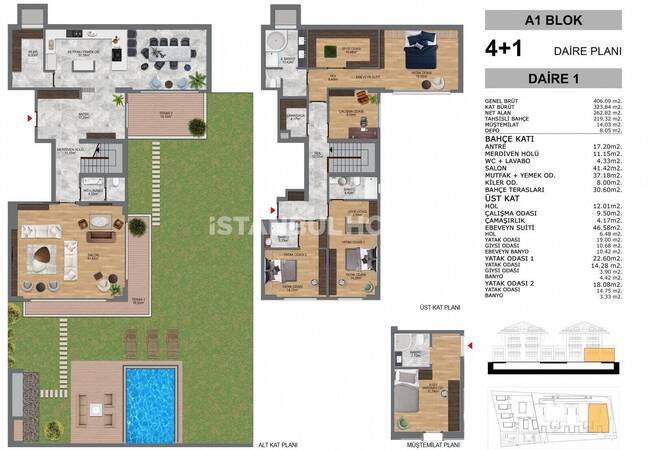 Квартиры в Комплексе с Концепцией Виллы в Стамбуле Ускюдар 12