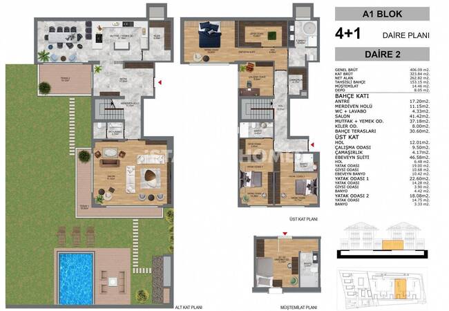 Квартиры в Комплексе с Концепцией Виллы в Стамбуле Ускюдар 13