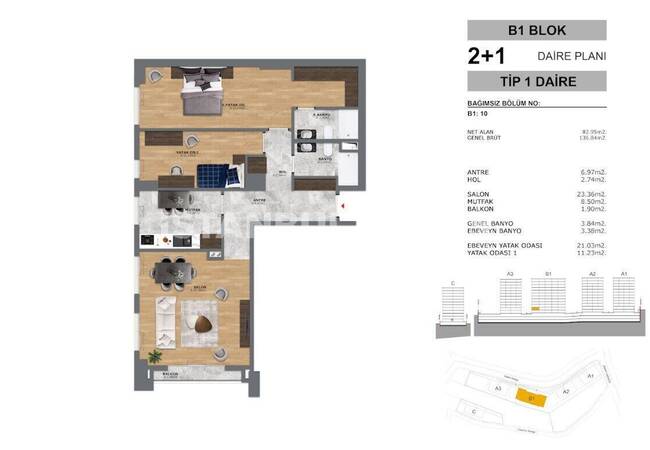 آپارتمان با دید شهر و جنگل در استانبول، ایوپسلطان 24