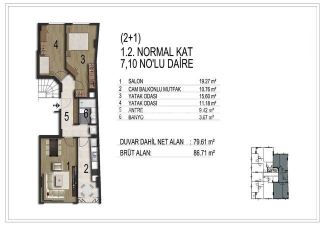 伊斯坦布尔埃郁普苏丹 (eyüpsultan) 综合楼内的宽敞房产 12