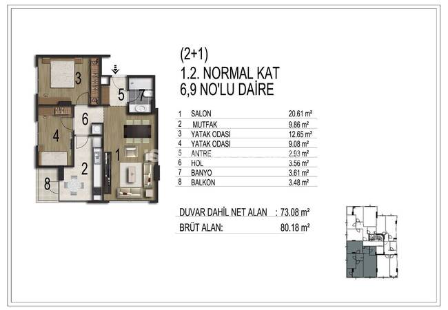 伊斯坦布尔埃郁普苏丹 (eyüpsultan) 综合楼内的宽敞房产 13