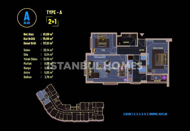 Flats in Complex Near E-5 Highway in Pendik Istanbul 25