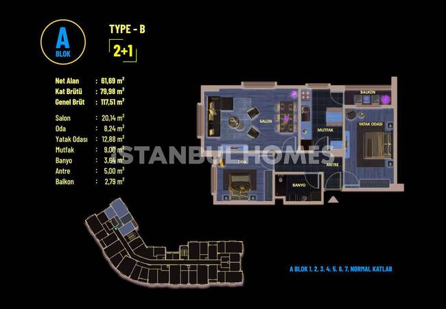 Flats in Complex Near E-5 Highway in Pendik Istanbul 26