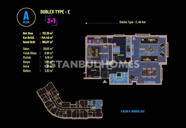 Flats in Complex Near E-5 Highway in Pendik Istanbul 34