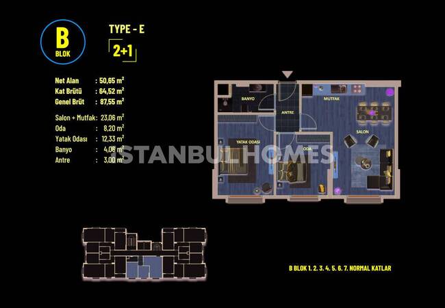 Flats in Complex Near E-5 Highway in Pendik Istanbul 38