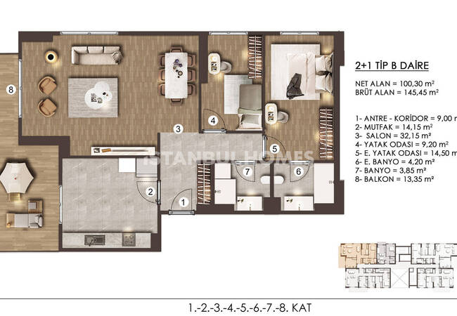 Недвижимость с видом на озеро рядом с главной дорогой в Стамбуле 35