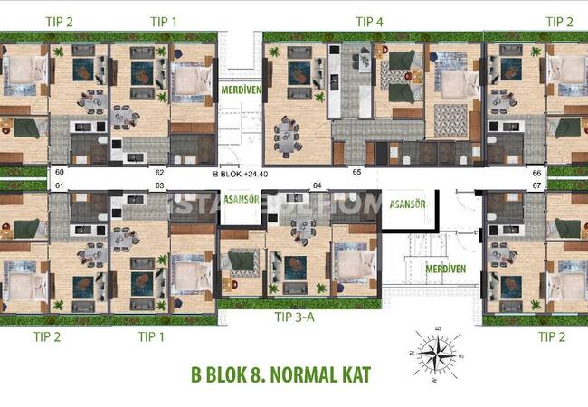 Investment Flats in Comprehensive Project in Istanbul Kagithane 30