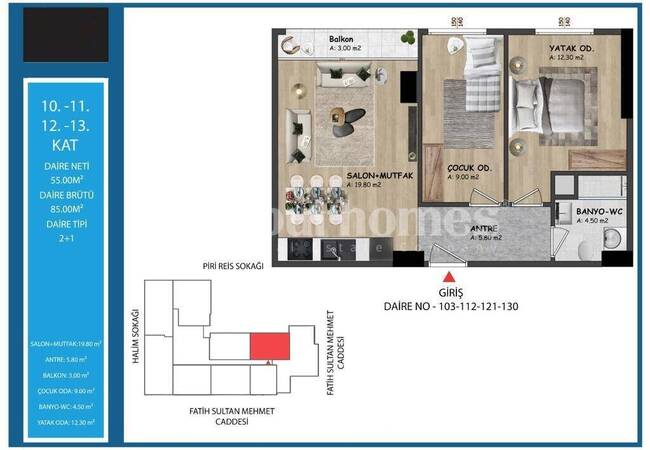 İstanbul Kağıthane'de Şık Tasarımlı Anahtar Teslim Daireler 14