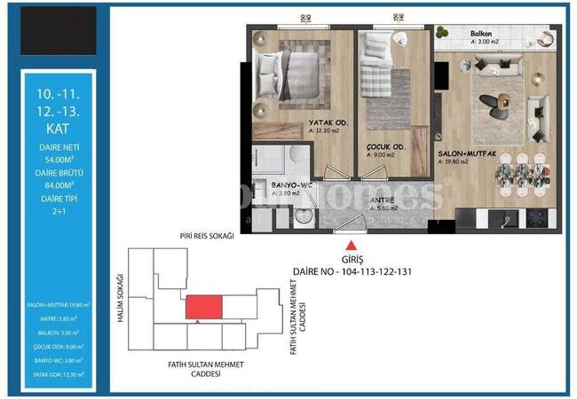 İstanbul Kağıthane'de Şık Tasarımlı Anahtar Teslim Daireler 16