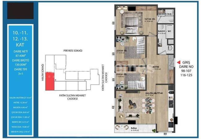 İstanbul Kağıthane'de Şık Tasarımlı Anahtar Teslim Daireler 12