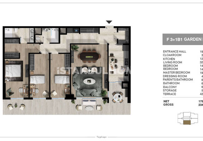 İstanbul Zeytinburnu'nda Ebeveyn Banyolu Satılık Daireler 25