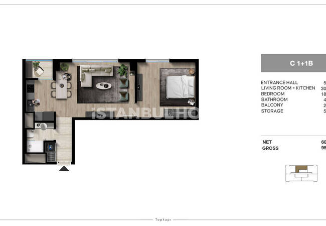 İstanbul Zeytinburnu'nda Ebeveyn Banyolu Satılık Daireler 32