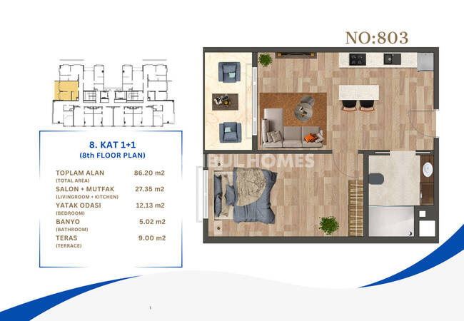 Flats in a Complex with Security in Kagithane Istanbul 24