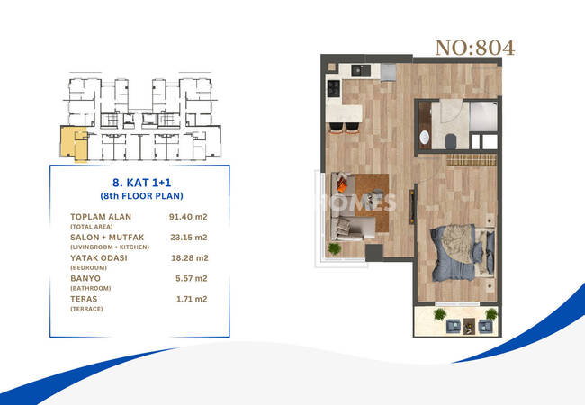 Flats in a Complex with Security in Kagithane Istanbul 25