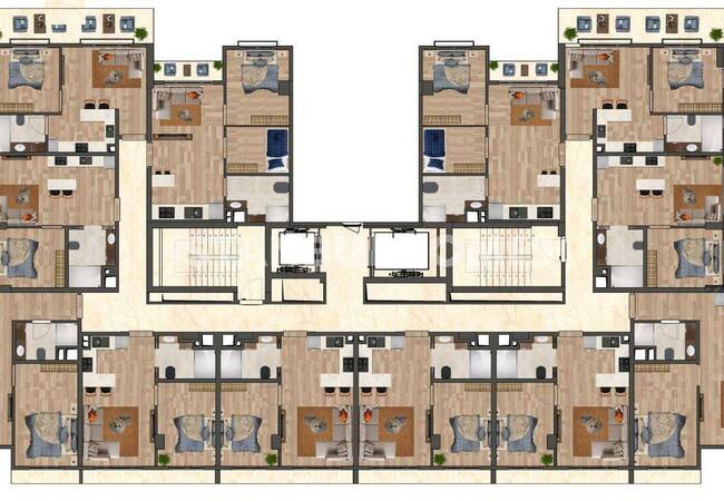 Flats in a Complex with Security in Kagithane Istanbul 28
