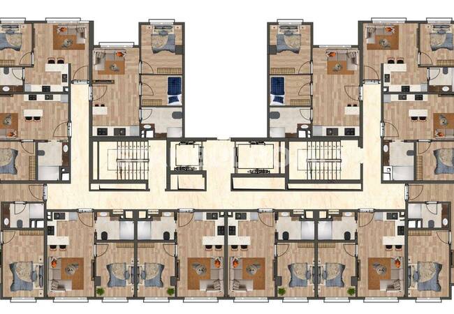 Flats in a Complex with Security in Kagithane Istanbul 29