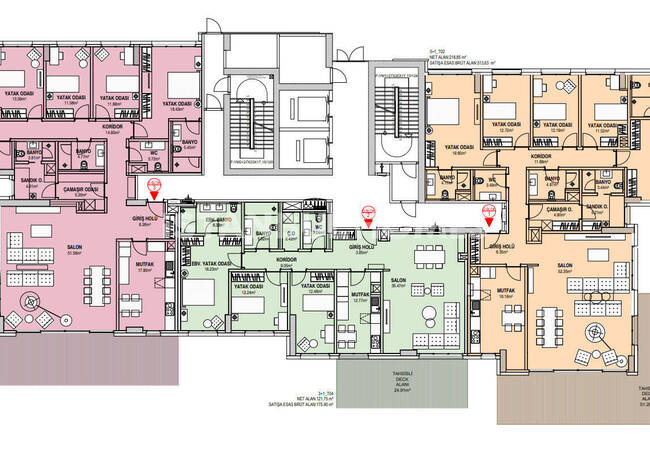 آپارتمان های شیک در یک پروژه با امکانات رفاهی در ساریر استانبول 22