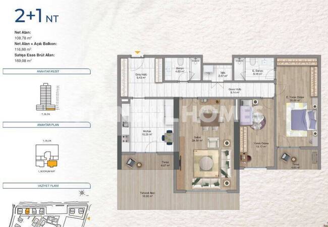 Flats in a Complex with Pool in Bagcilar Istanbul 19