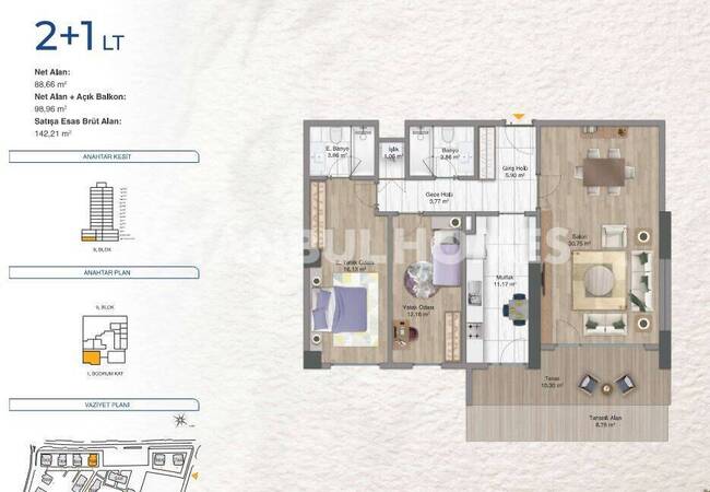 Flats in a Complex with Pool in Bagcilar Istanbul 21