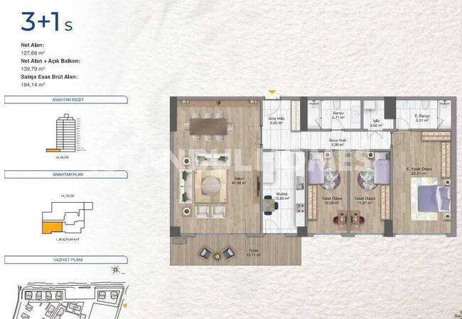 Flats in a Complex with Pool in Bagcilar Istanbul 23