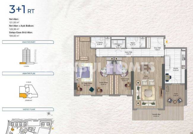 Flats in a Complex with Pool in Bagcilar Istanbul 24
