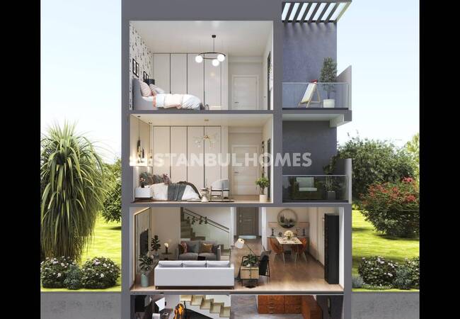 منازل تربلكس مكونة من 4 غرف نوم في باشاك شهير في اسطنبول 34