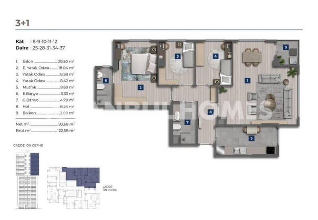 伊斯坦布尔卡德柯伊马尔马拉附近的安全建筑内的公寓 4