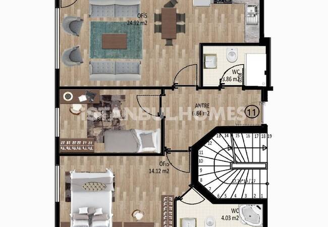 Просторные квартиры в Стамбуле, Бешикташ, возле павильона Ихламур 17