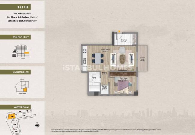 Квартиры в проекте с богатой инфраструктурой в Шишли, Стамбул 19