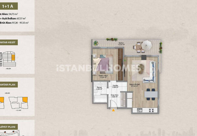 Квартиры в проекте с богатой инфраструктурой в Шишли, Стамбул 20