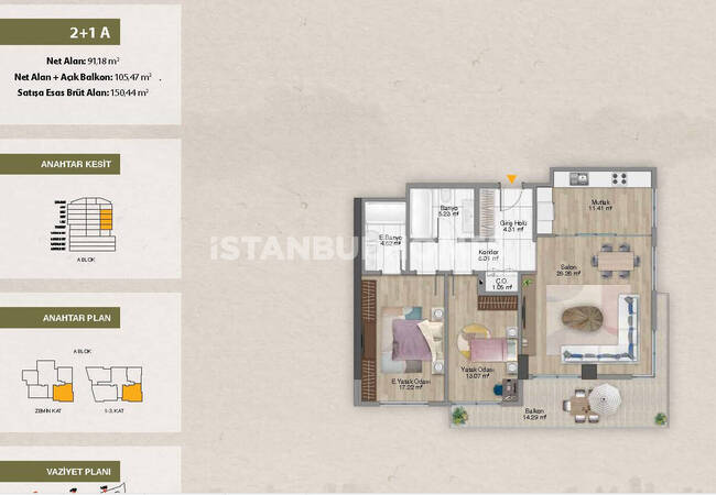 Квартиры в проекте с богатой инфраструктурой в Шишли, Стамбул 21