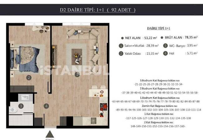 Eyüpsultan Göktürk'te Yeni Projede Yatırımlık Daireler 18