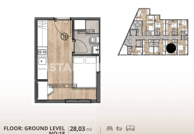 Investment Flats with Rental Guarantee in Istanbul Besiktas 11