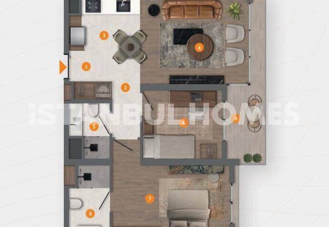 Apartments in Esenyurt with Pool, Sports Facilities & Security 21