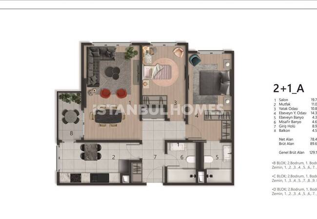 شقق أنيقة بالقرب من ميدان تقسيم في بيوغلو 22