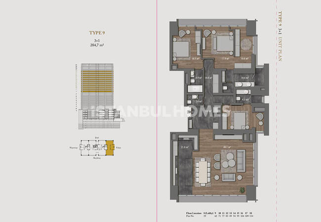 آپارتمان‌های 5 ستاره راحت در نیشانتاشی شیشلی 36